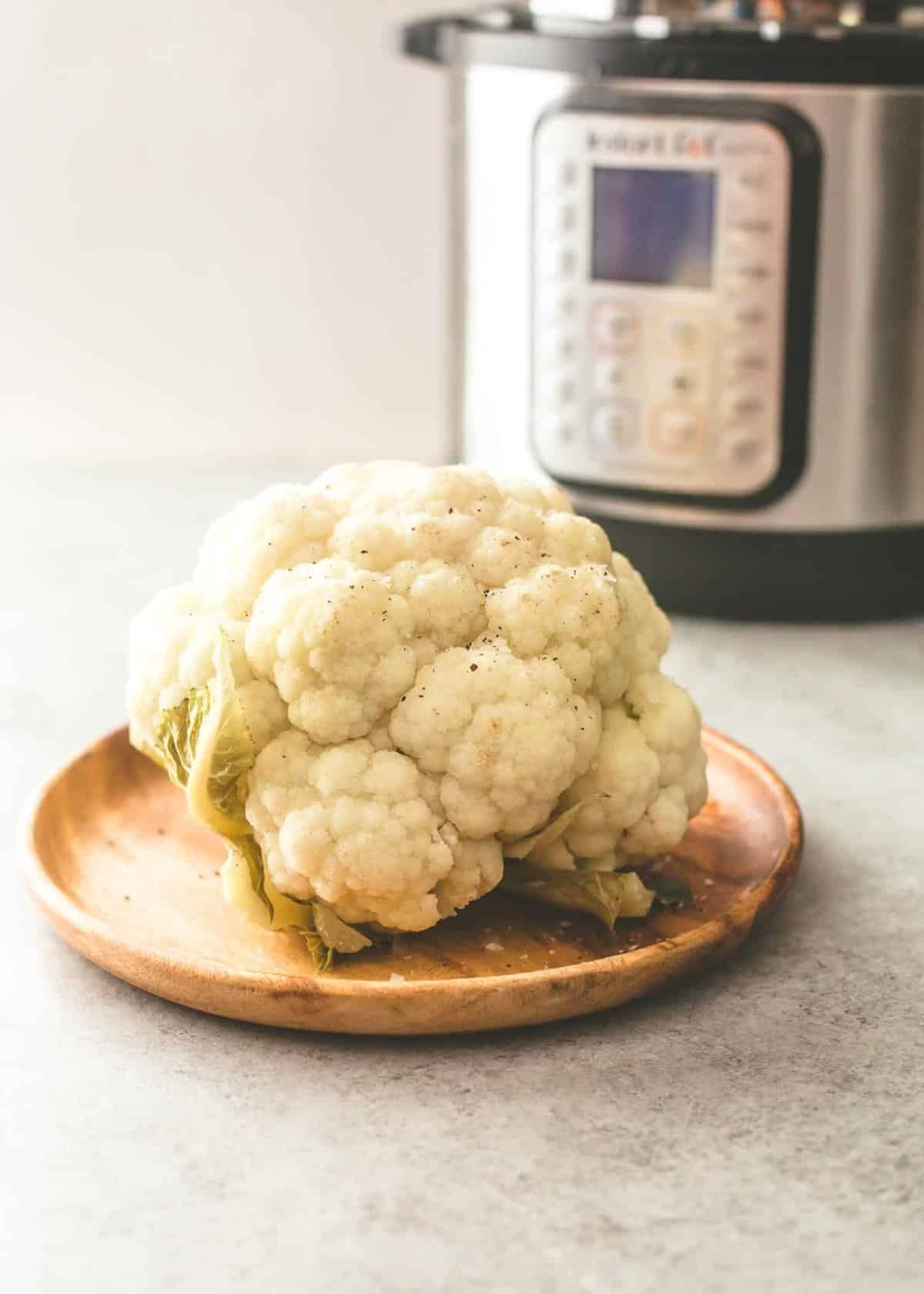 steam a whole head of cauliflower