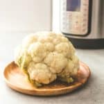 steam a whole head of cauliflower
