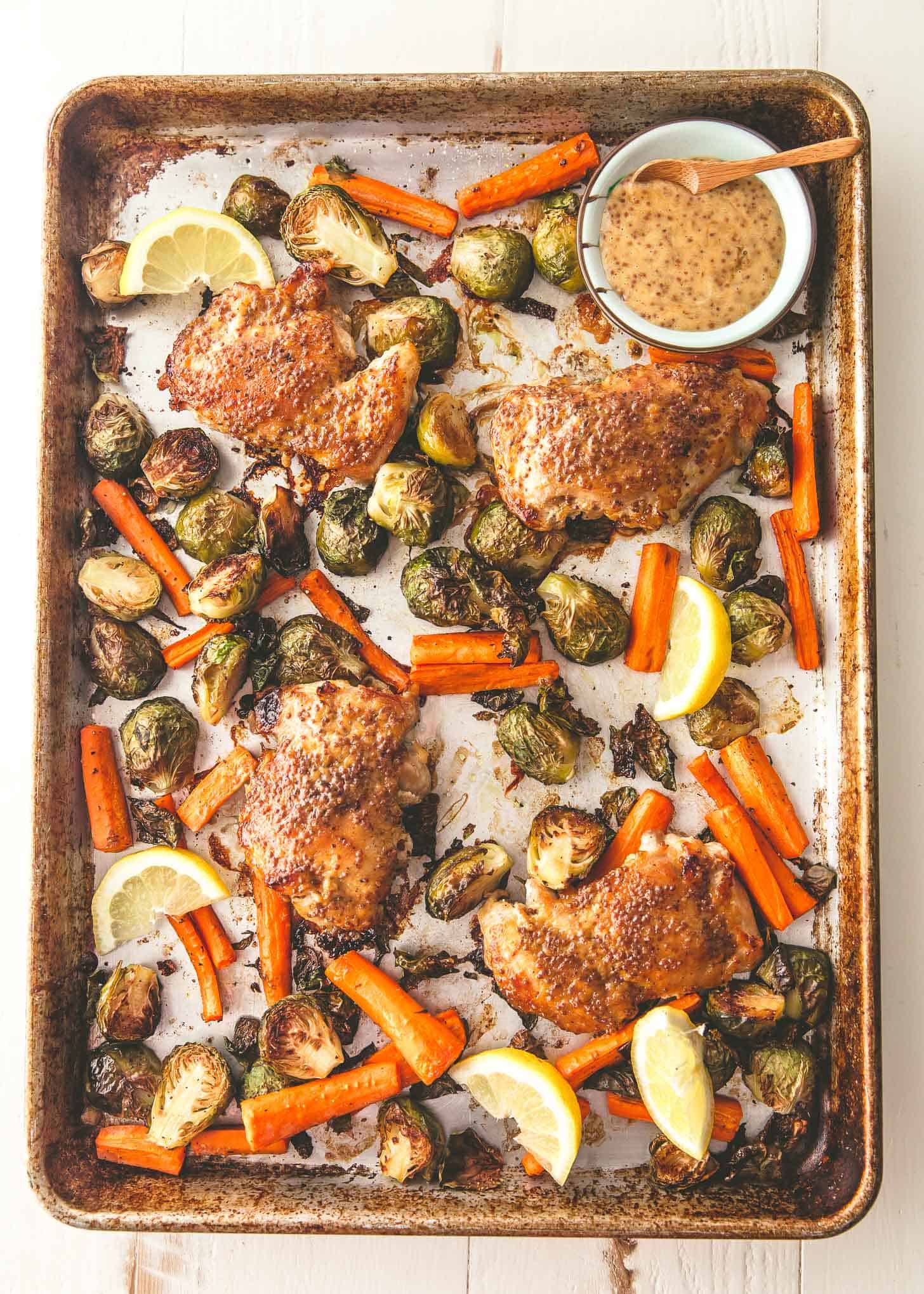 sheet pan honey dijon chicken