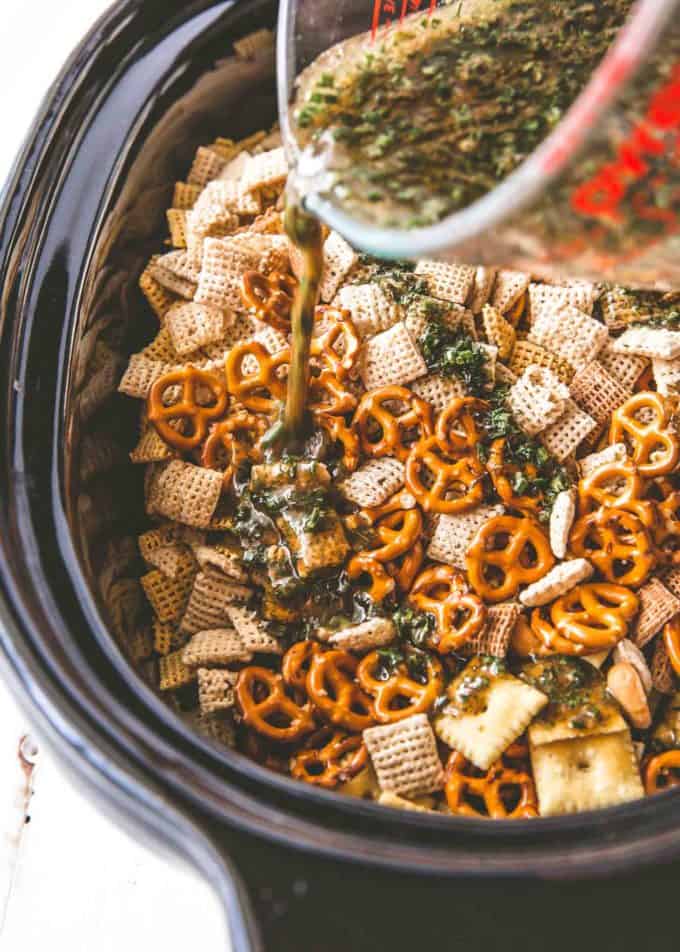 Slow Cooker Ranch Snack Mix