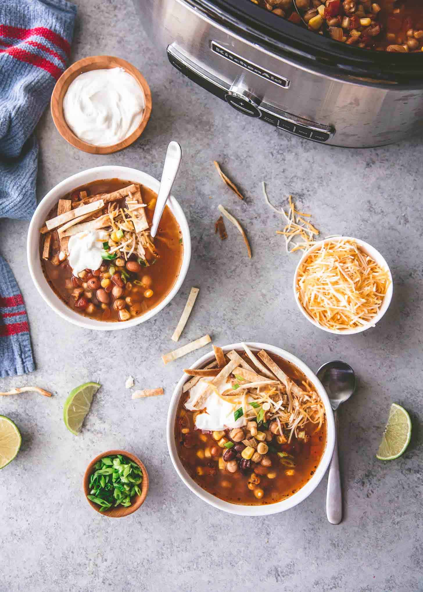 slow-cooker-three-bean-taco-soup