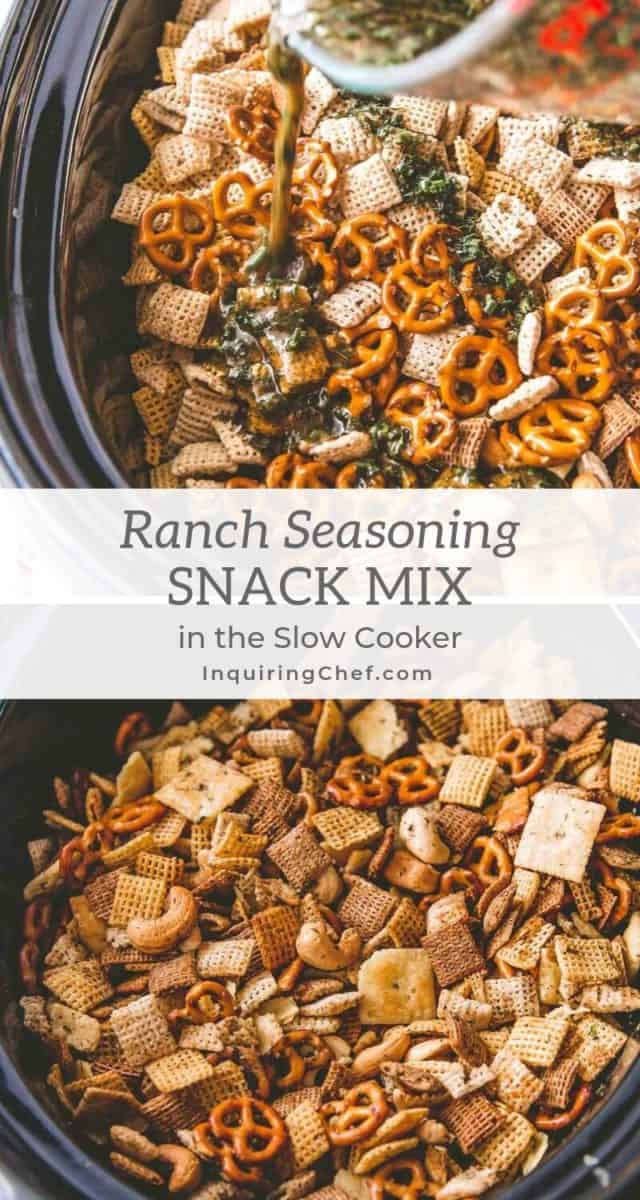 Slow Cooker Ranch Snack Mix