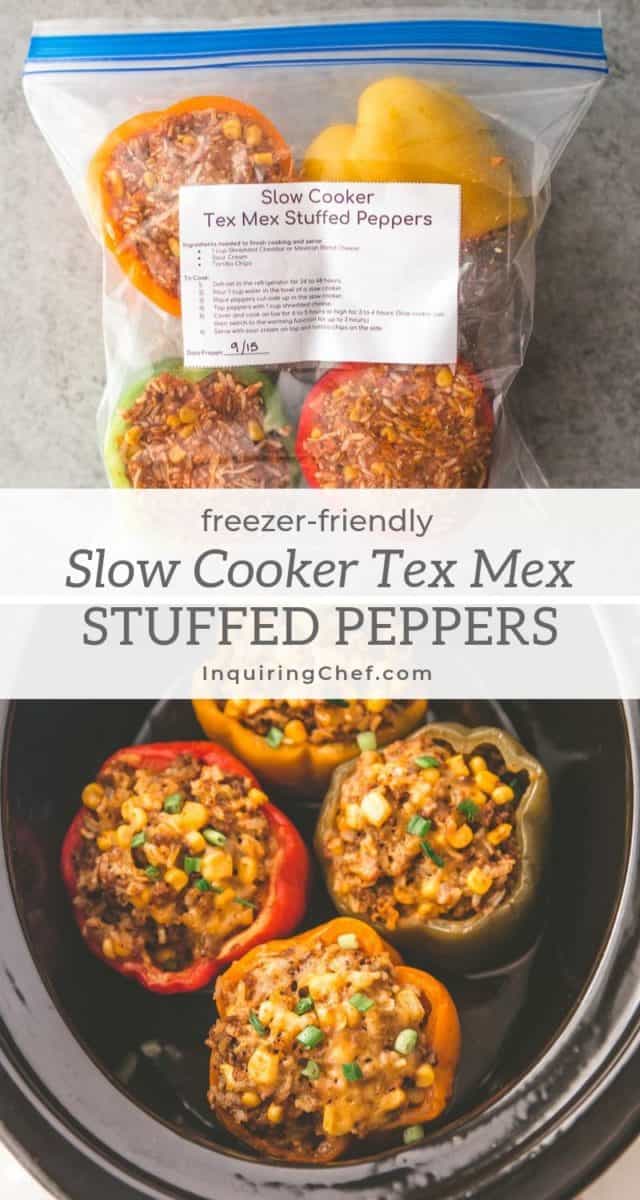 slow cooker tex mex stuffed peppers