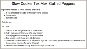 Slow Cooker tex mex stuffed peppers