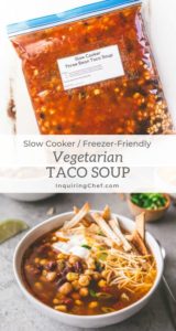 Slow Cooker Three Bean Taco Soup | Inquiring Chef
