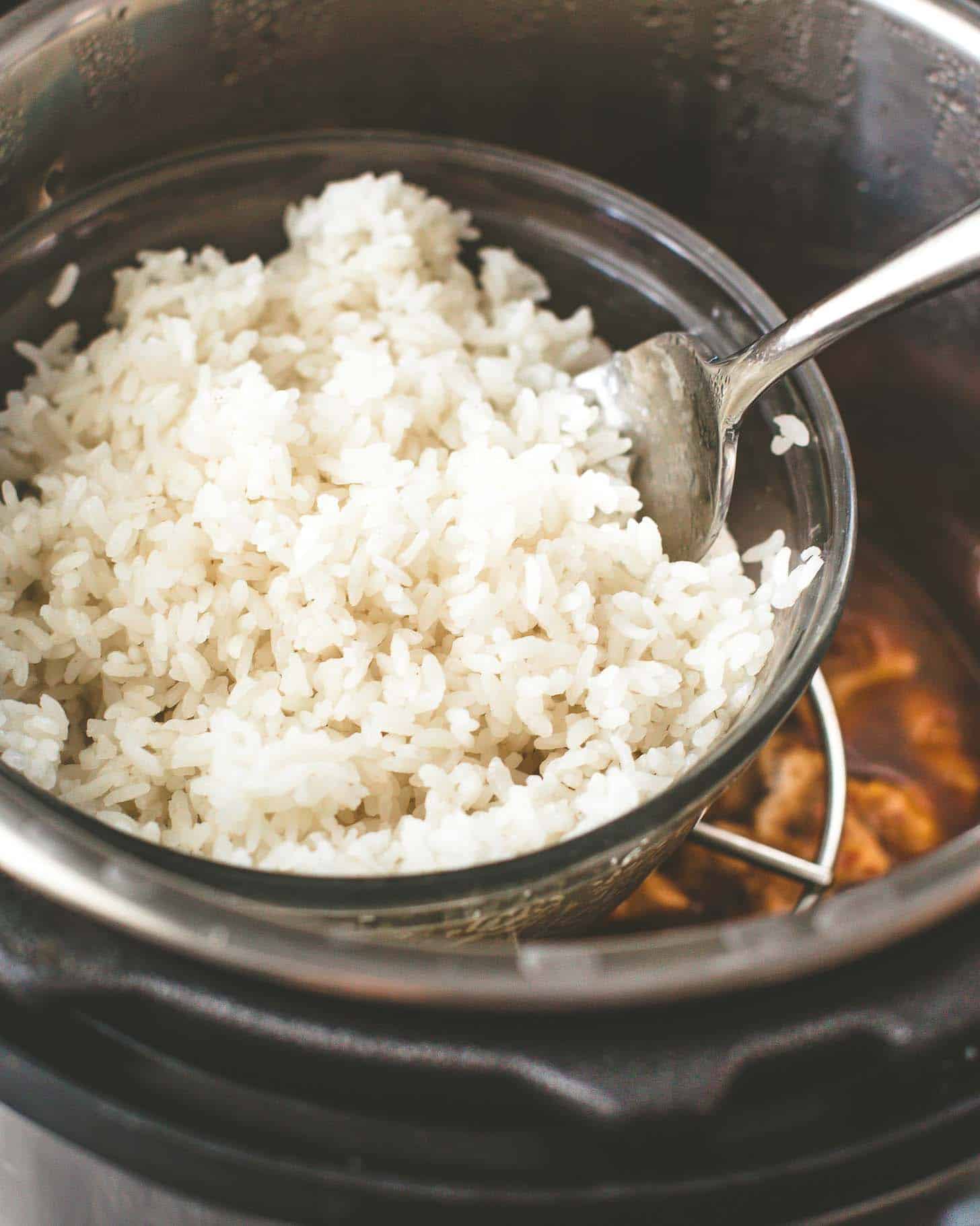 fluffing rice in an instant pot