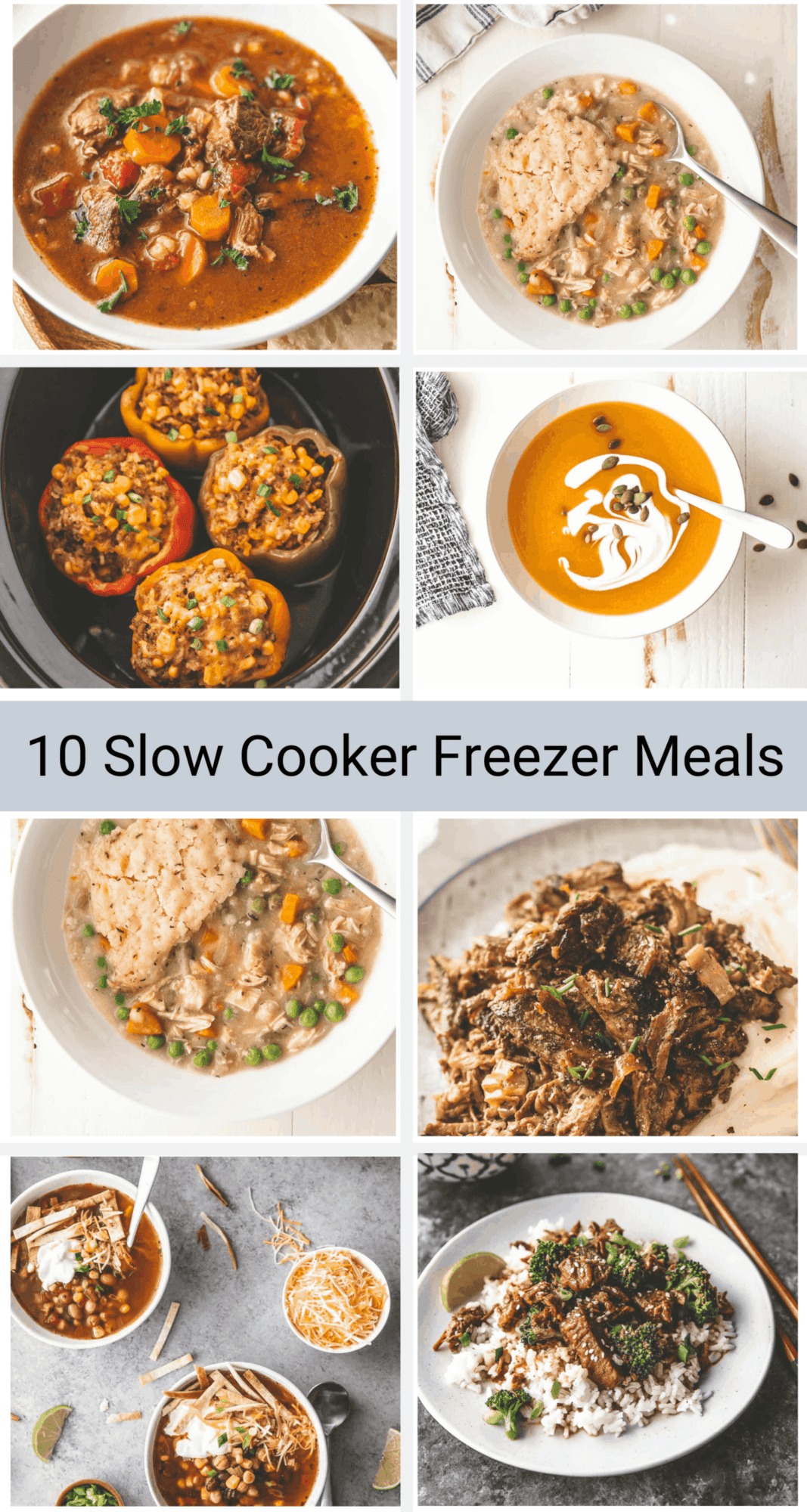 10 slow cooker freezer meals