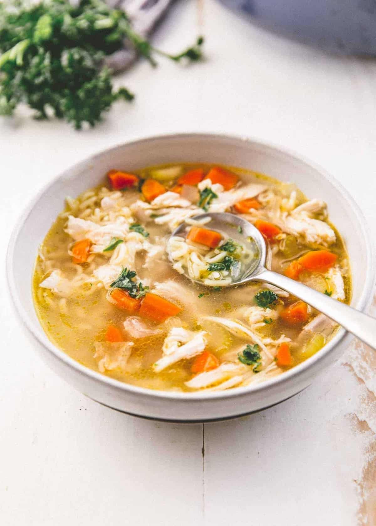 Simple Chicken Noodle Soup with Miso