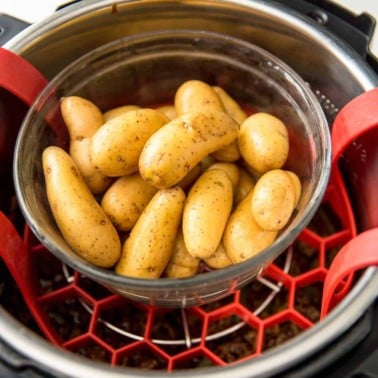 pot-in-pot method for cooking potatoes