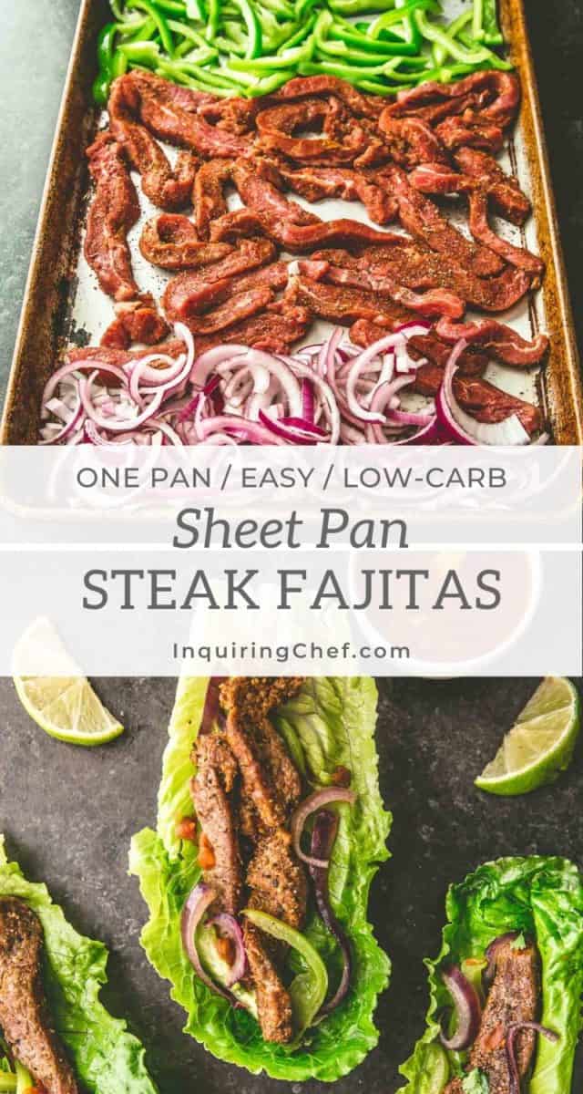sheet pan steak fajitas