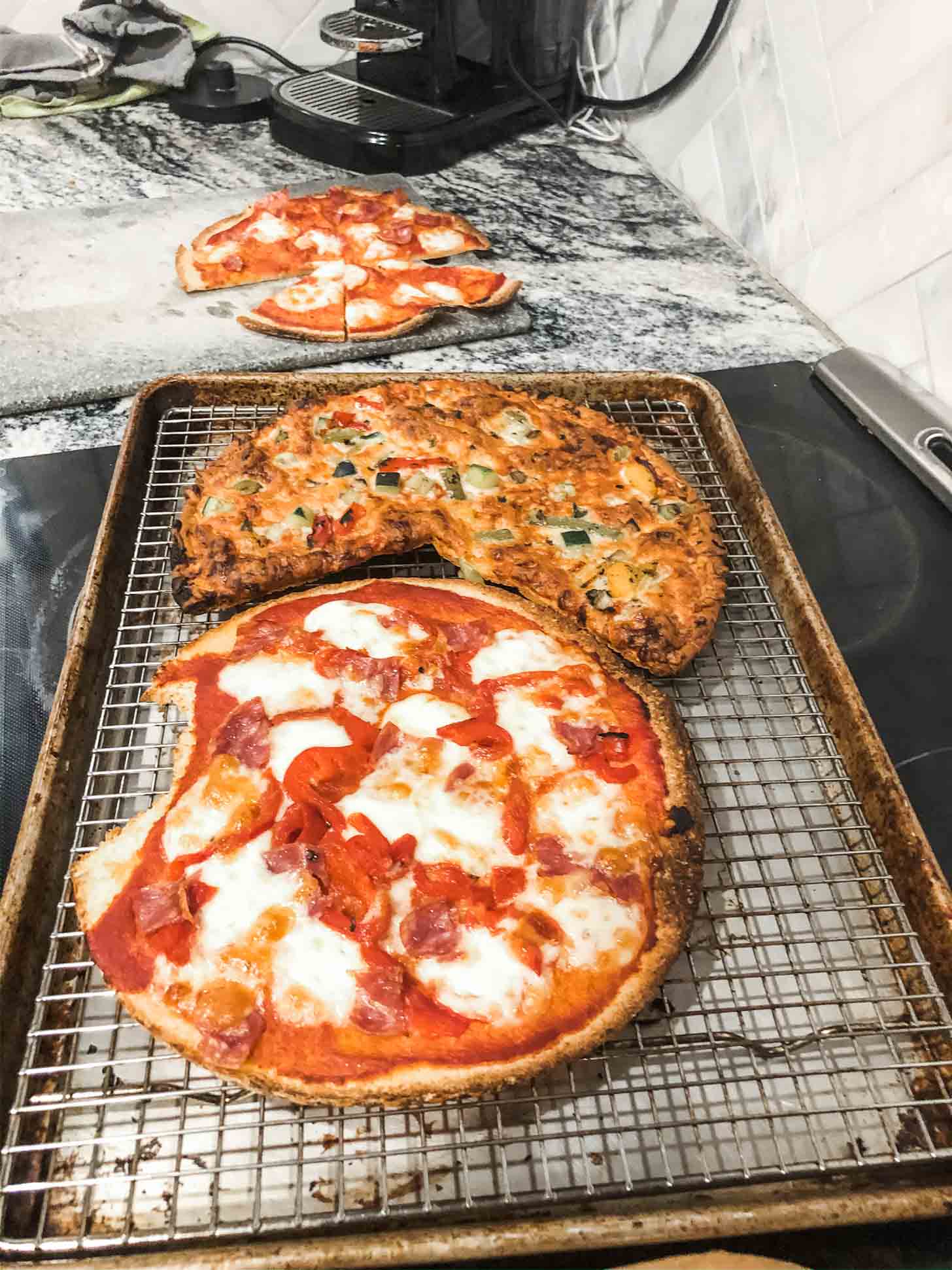 3 homemade pizzas