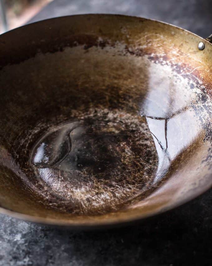 seasoning a wok