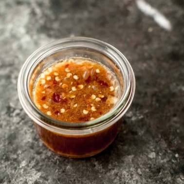 Simple Thai Dressing in a small glass jar