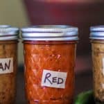 red curry paste in a small mason jar