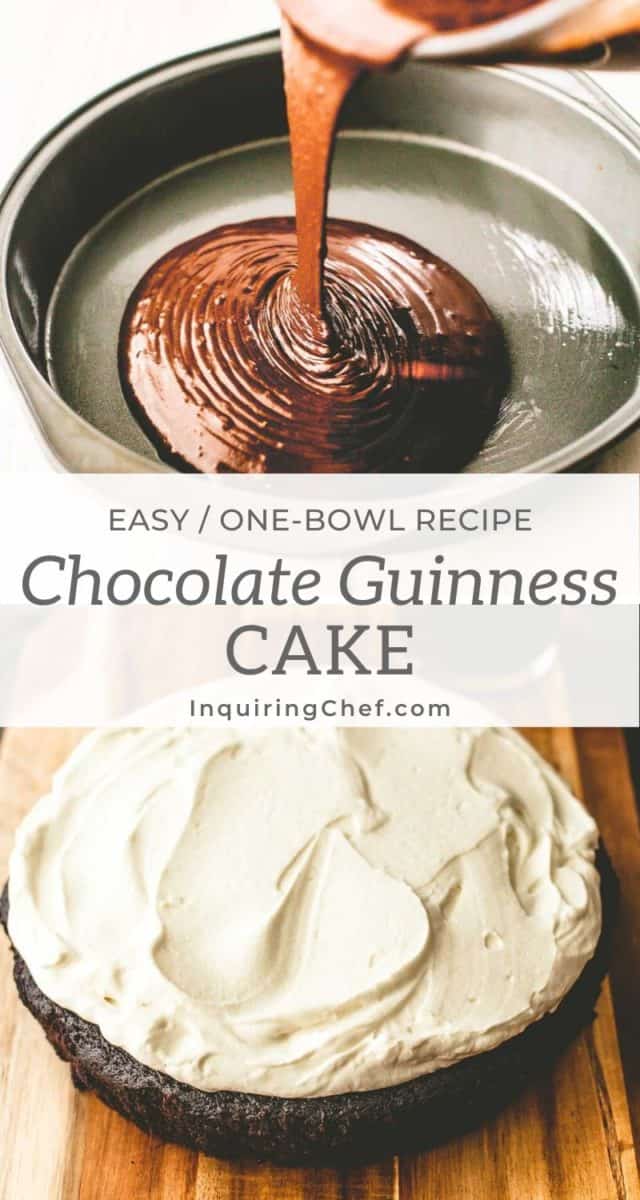 one bowl chocolate guinness cake