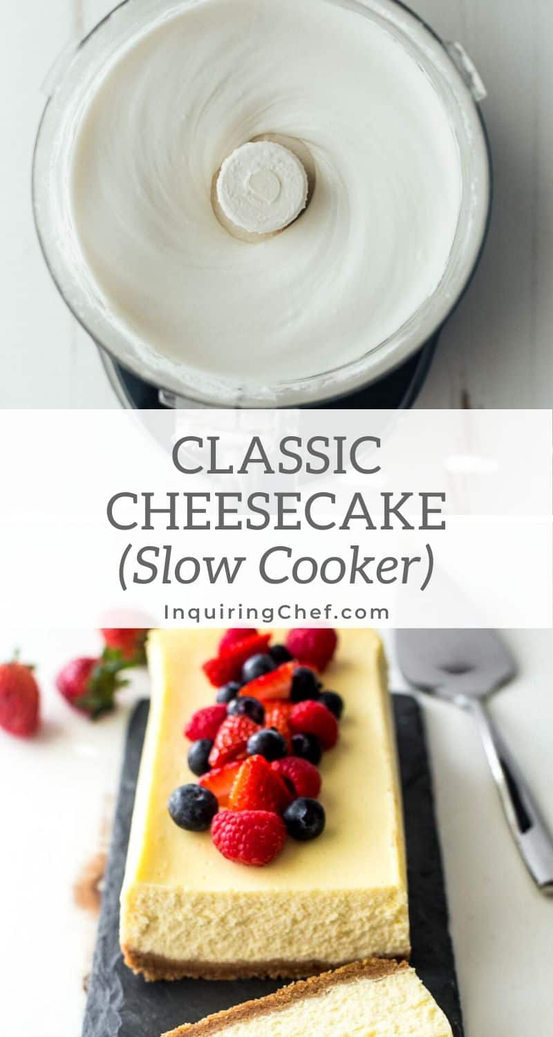 slow cooker classic cheesecake