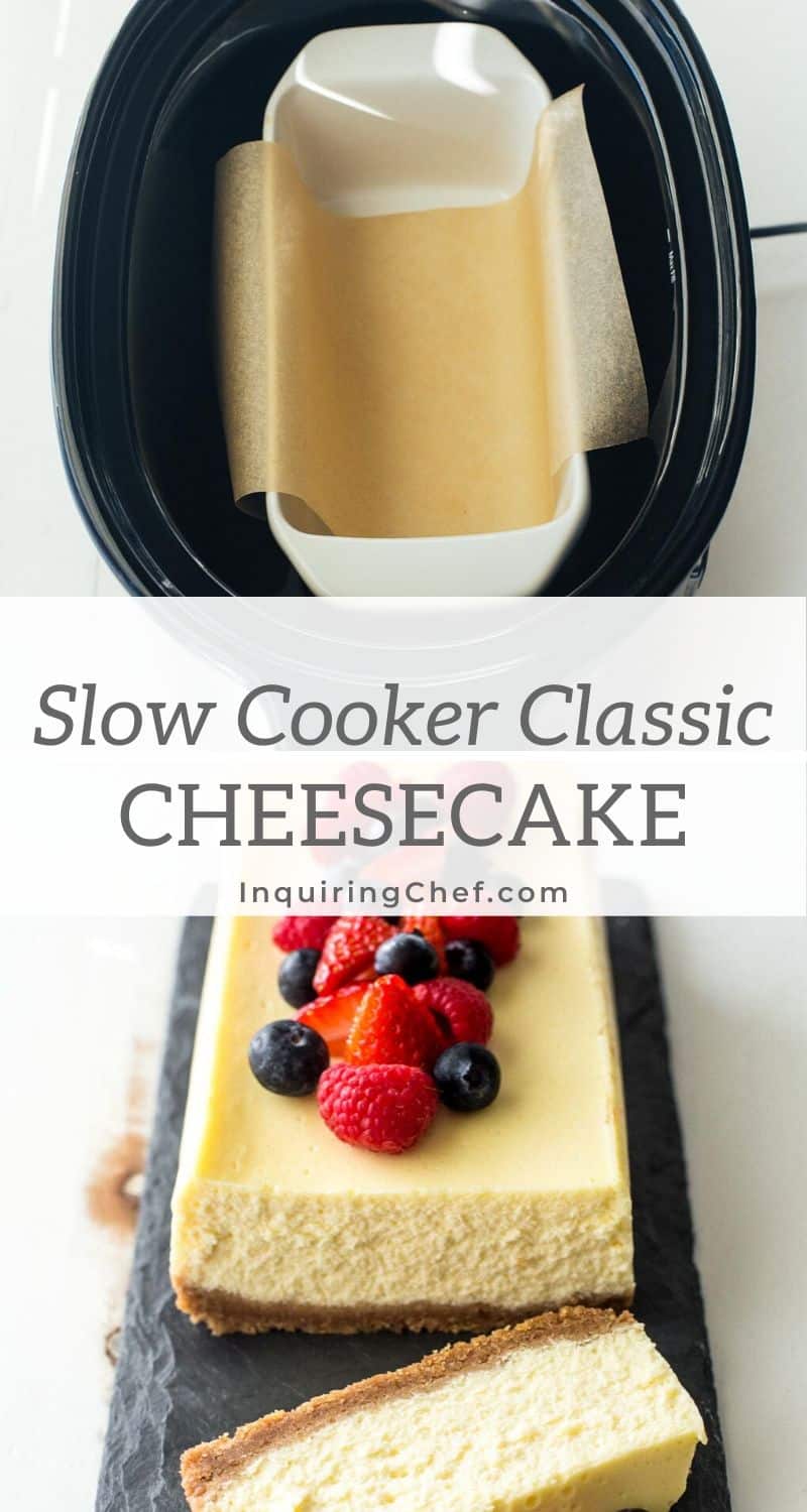 slow cooker classic cheesecake