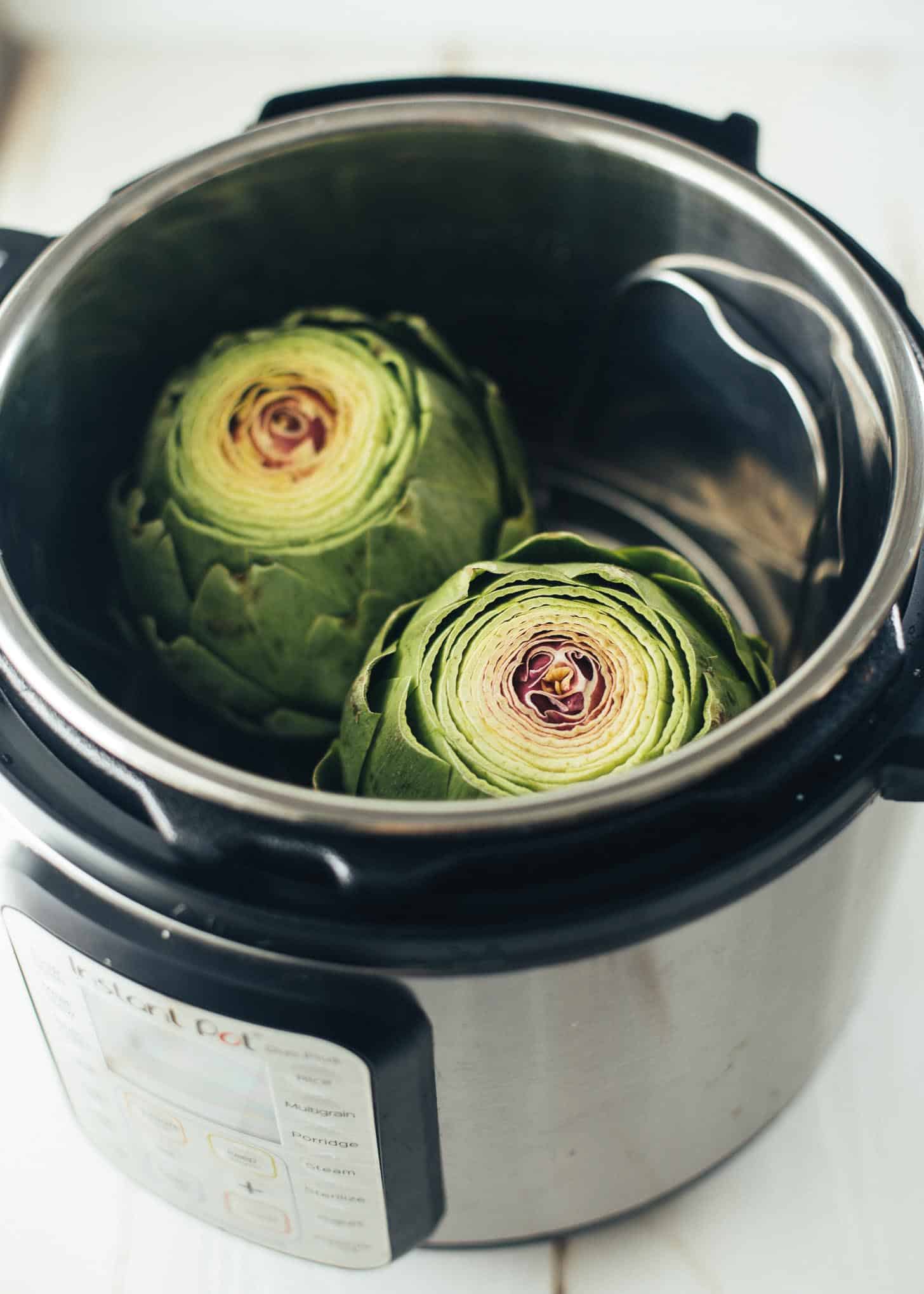 instant pot steamed artichokes