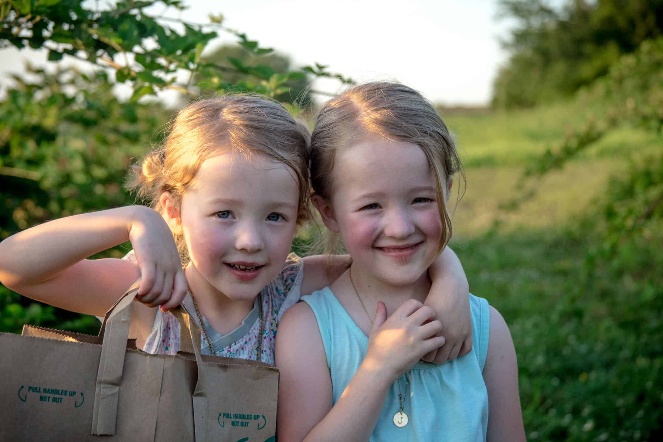 twins in blackberry field