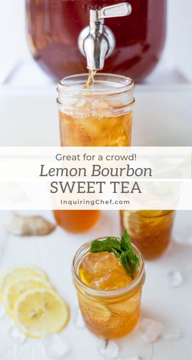 chá doce de bourbon de limão