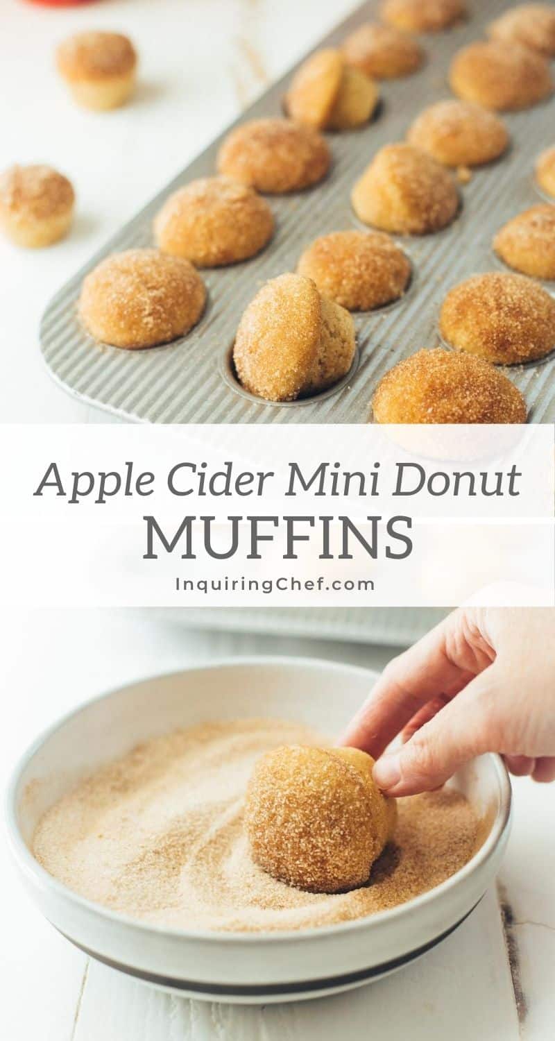 apple cider mini donut muffins
