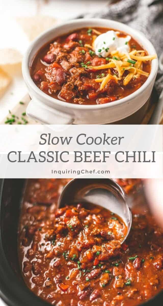 slow cooker beef chili