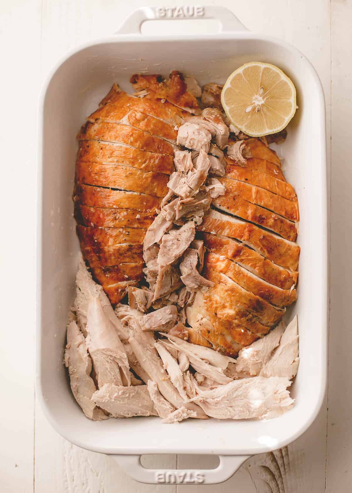 turkey in a baking dish
