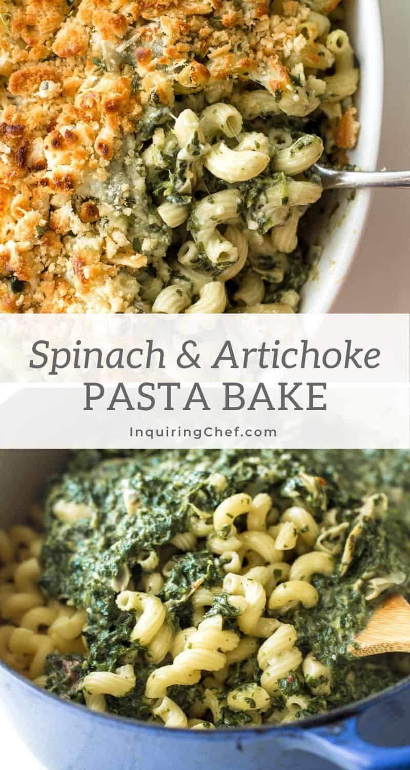 spinach and artichoke pasta bake