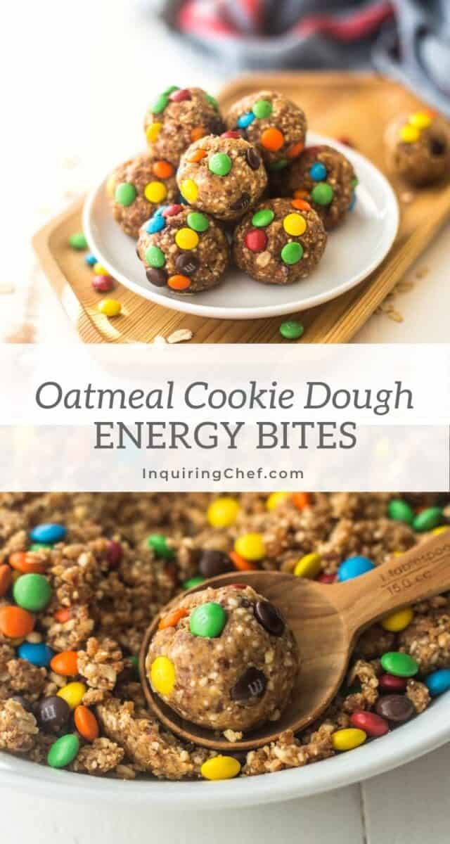 oatmeal cookie dough energy bites