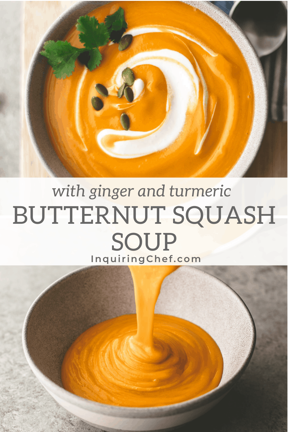Butternut Squash Soup with Turmeric and Ginger