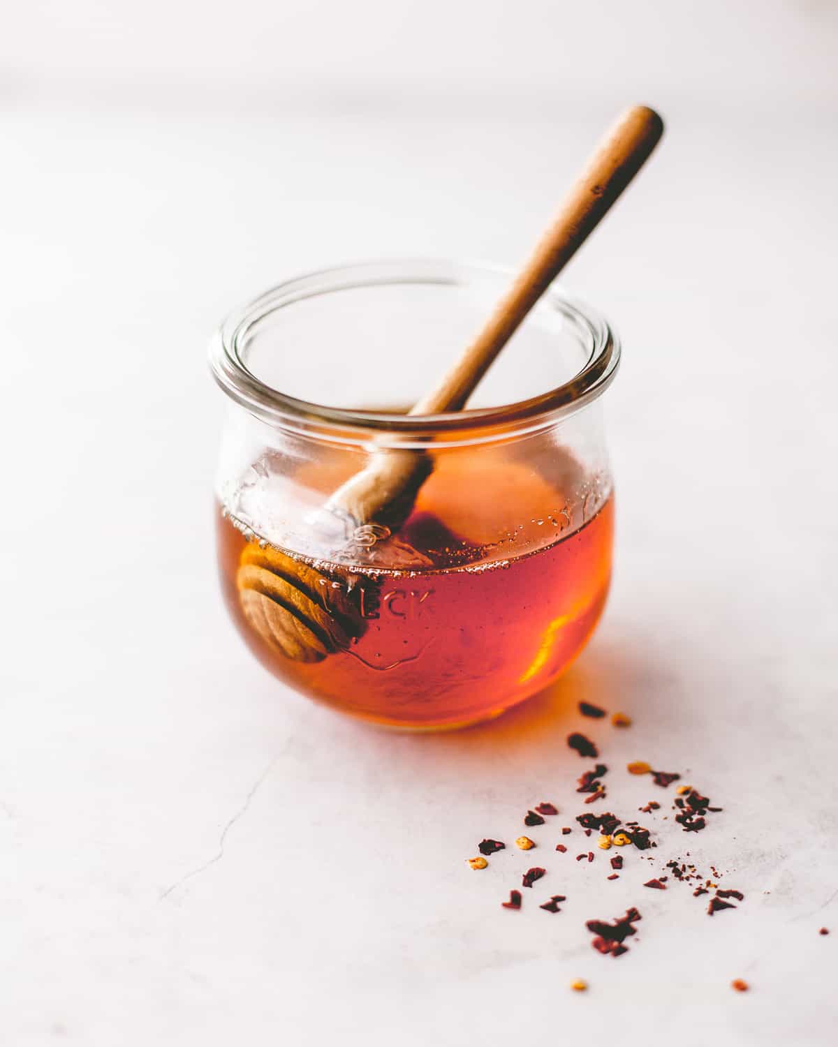 honey drizzle in a glass jar