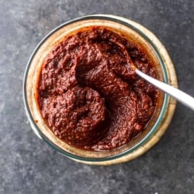 thai chili paste in a glass jar