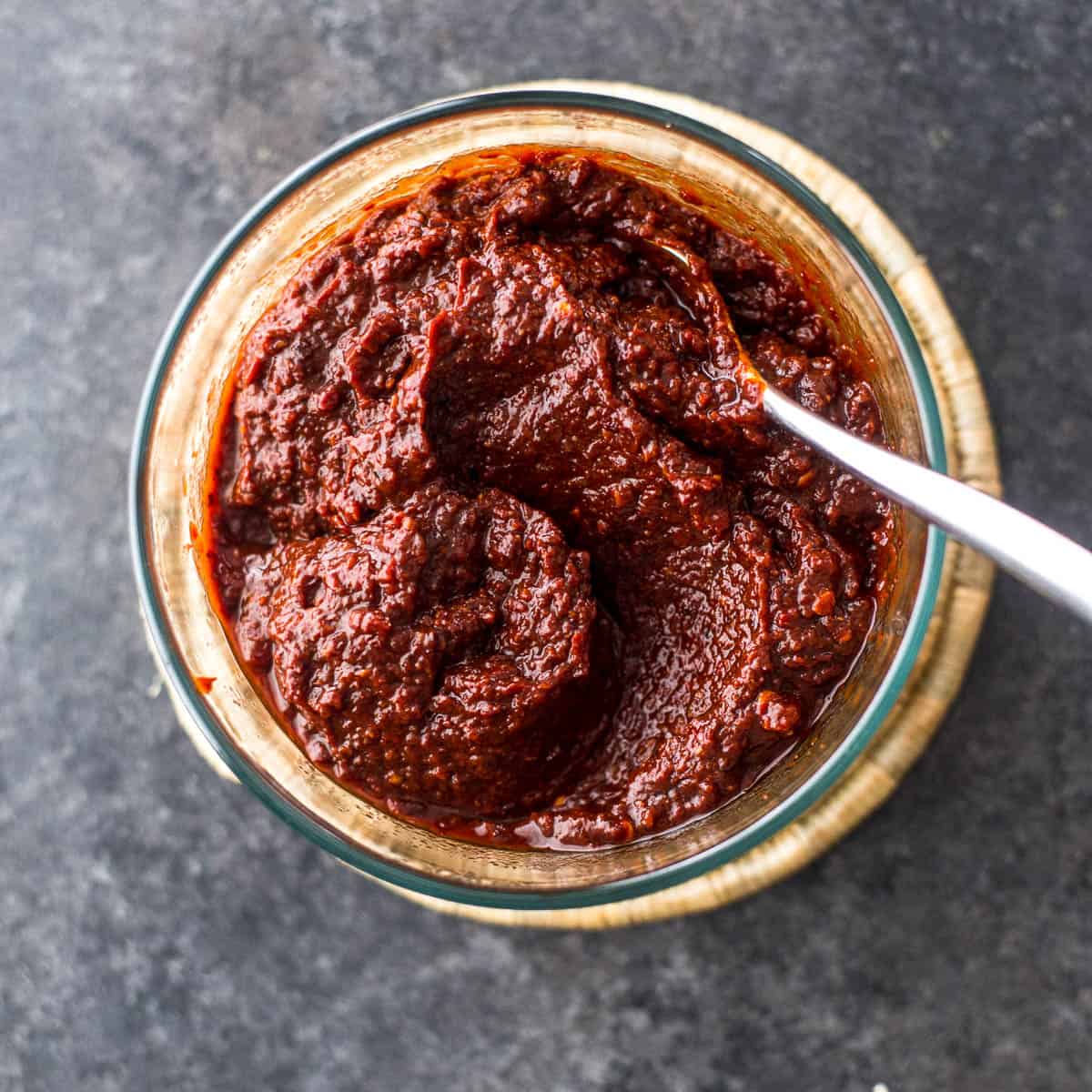 overhead image of thai chili paste