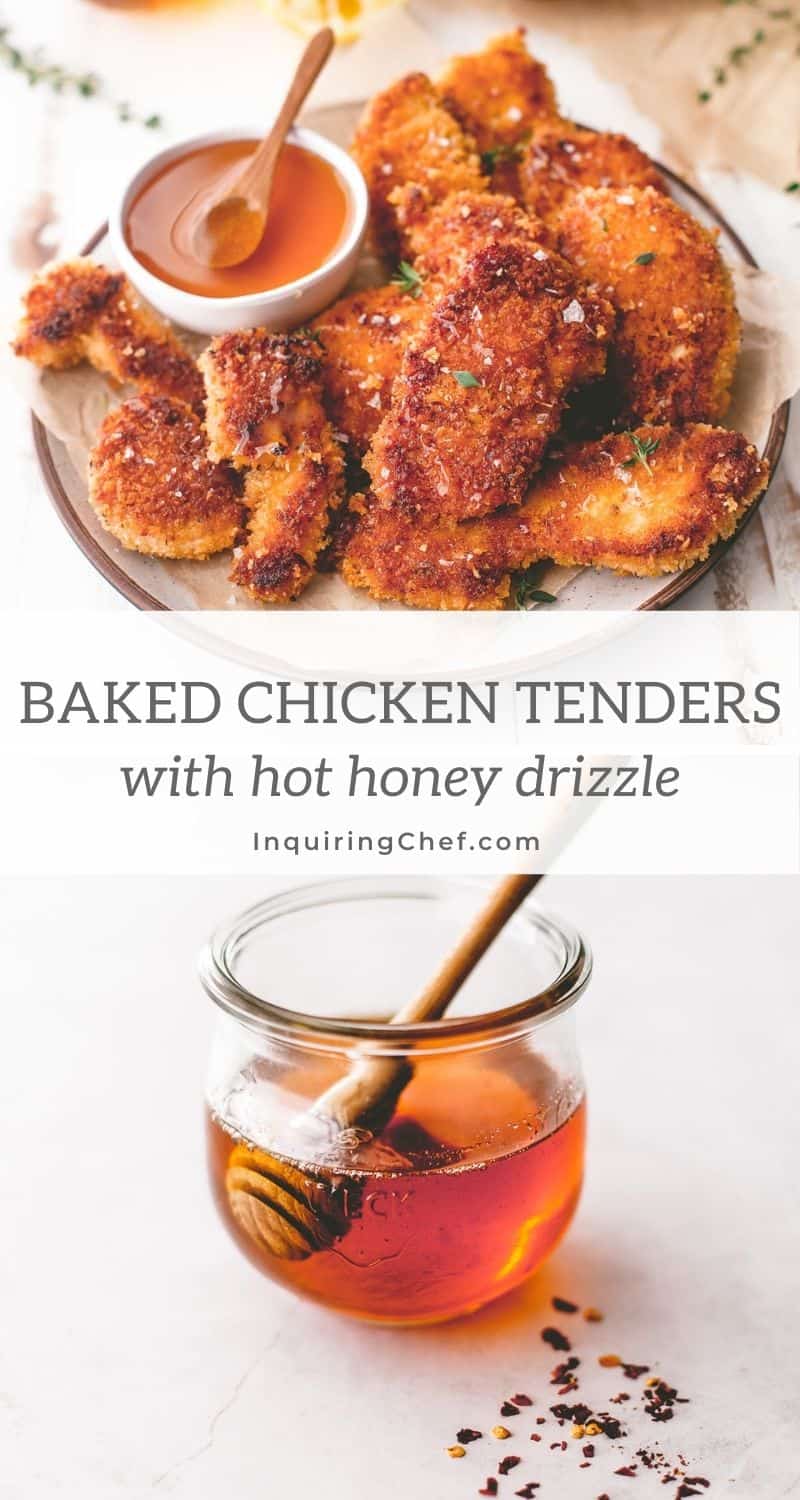 Crispy Baked Chicken Tenders with Hot Honey