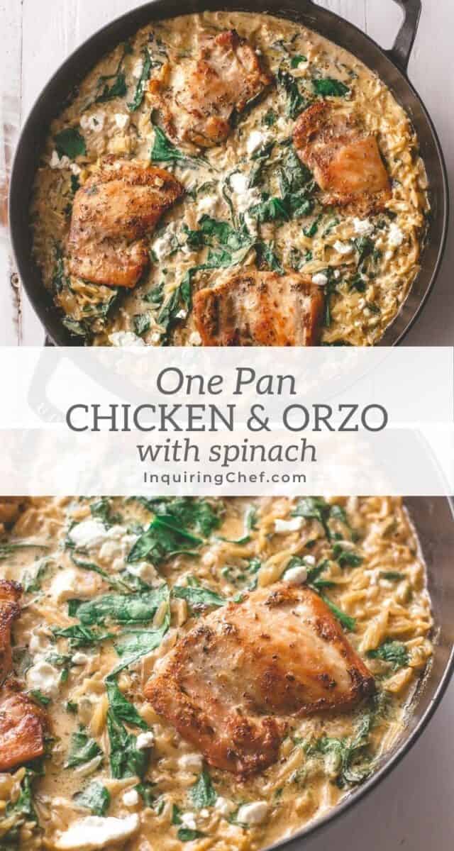 one pan chicken and orzo