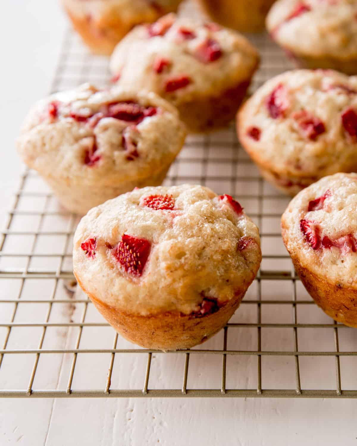 muffins on a wire cooling rack