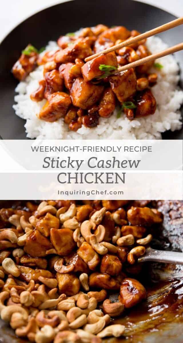 sticky cashew chicken