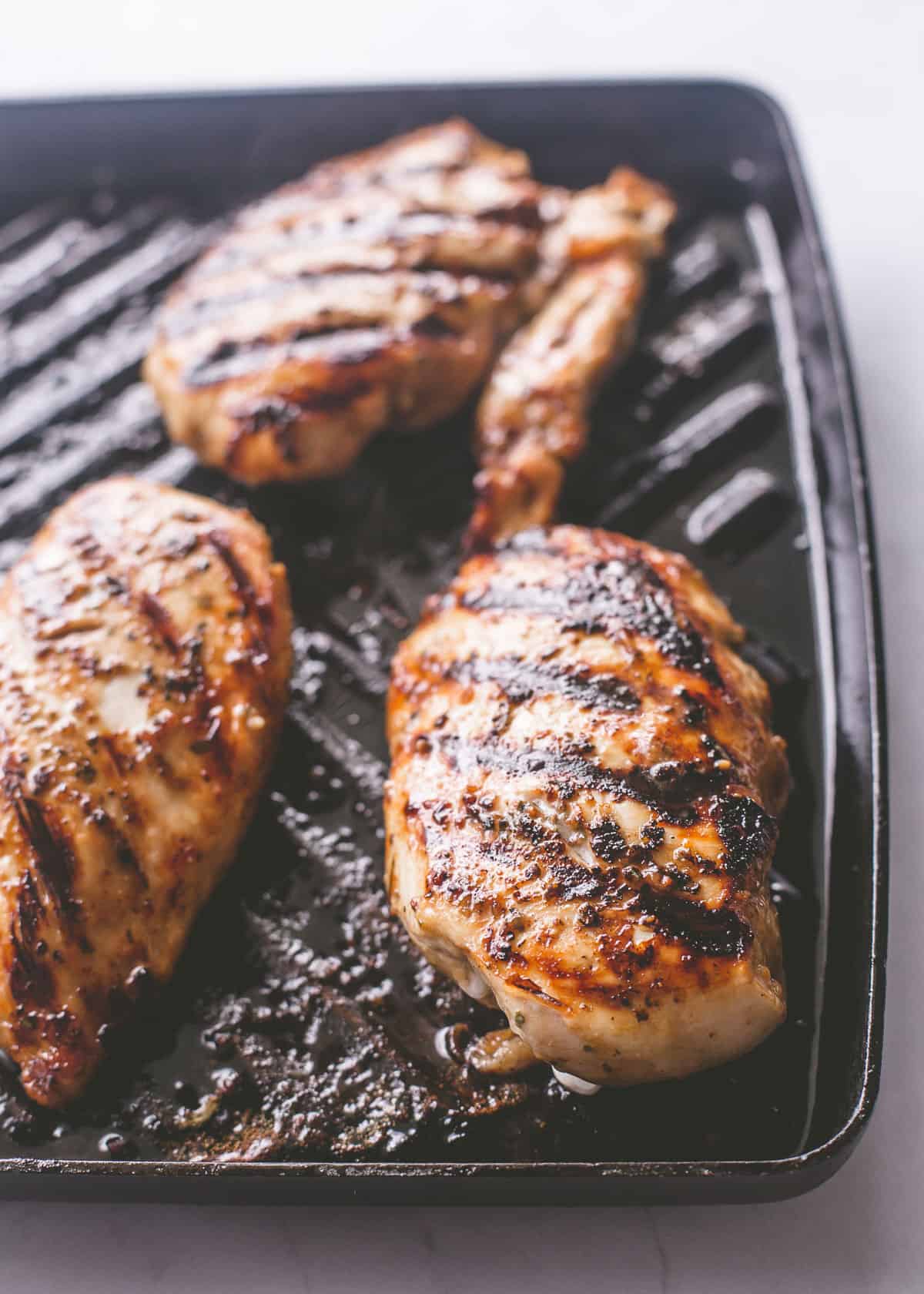 chicken on a grill pan