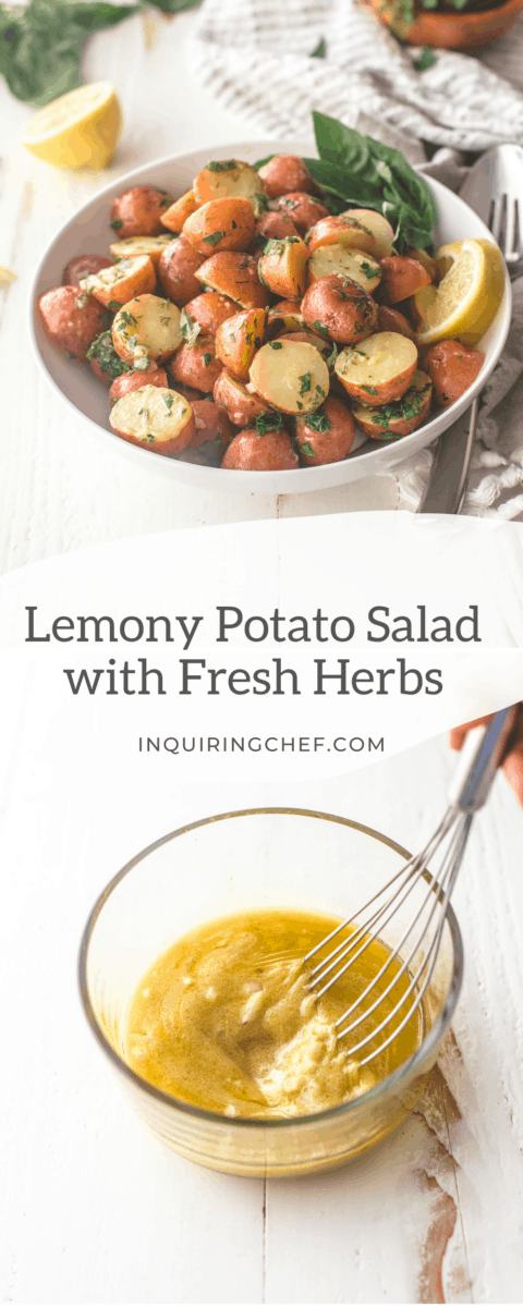 lemony potato salad with fresh herbs