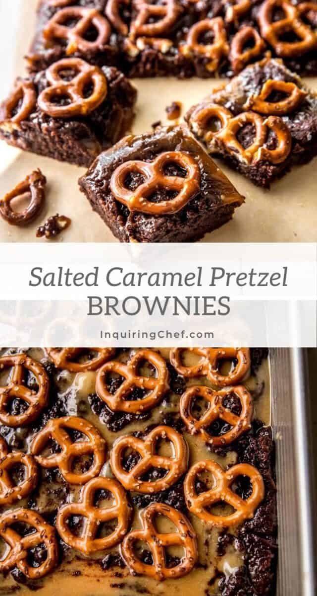 salted caramel pretzel brownies