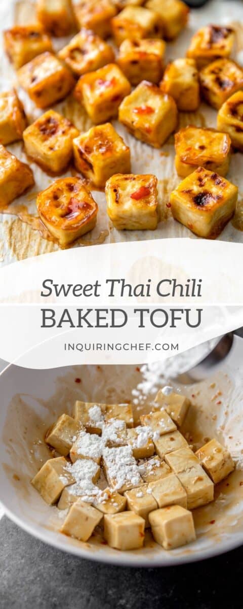 sweet thai chili baked tofu
