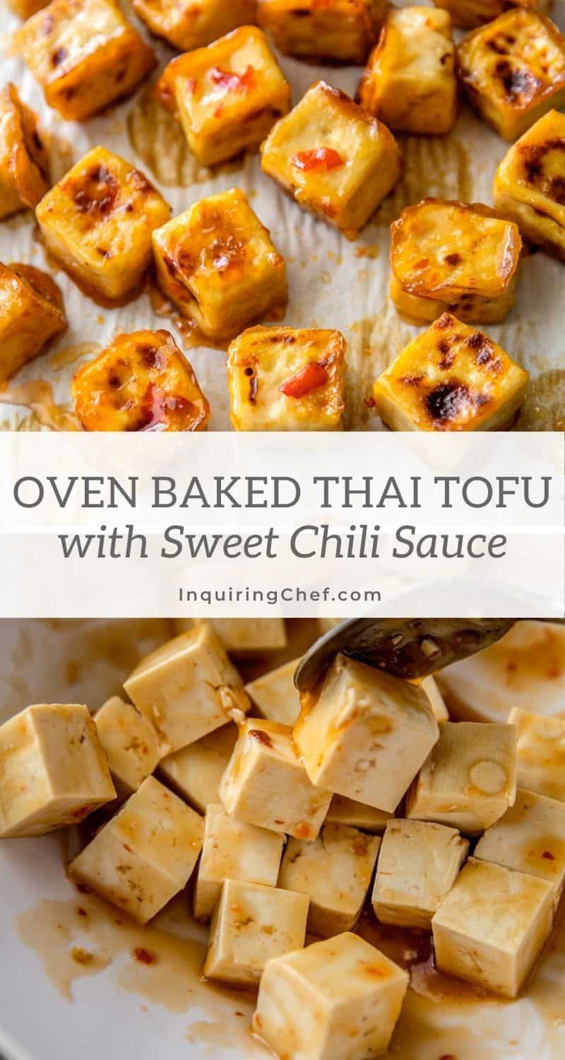sweet thai chili baked tofu