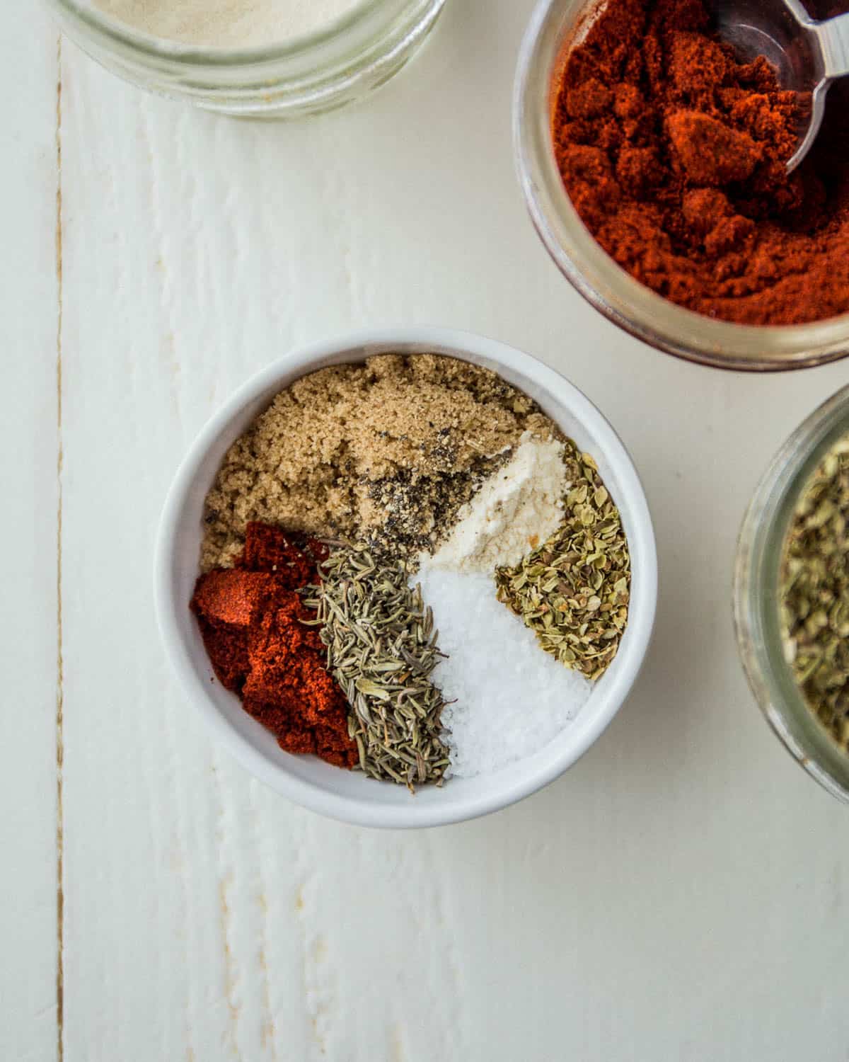 spices in a small white ramekin