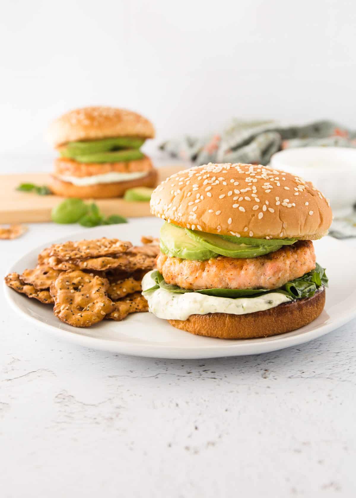 Salmon Burgers with Lemon and Dill