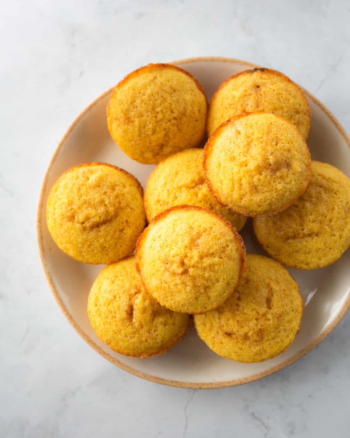 cornmeal cakes on a white plate
