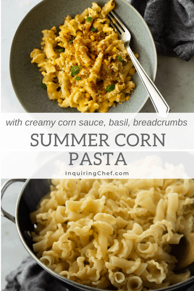 pasta with creamy corn sauce