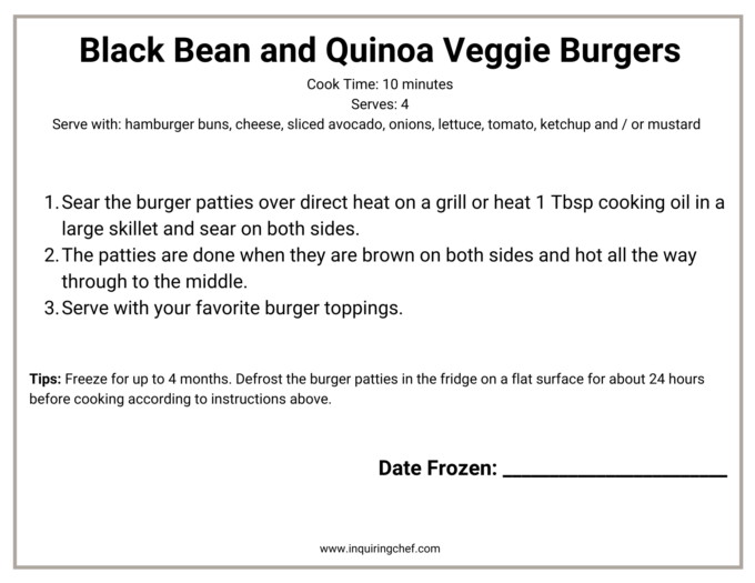 black bean and quinoa veggie burgers