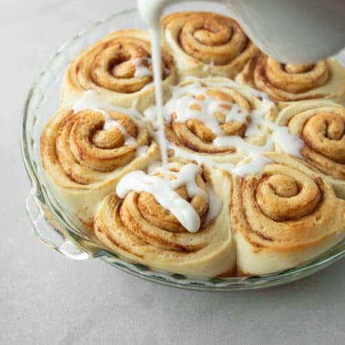 Apple Butter Cinnamon Rolls with Vanilla Glaze