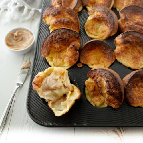 Muffin Tin Popovers with Cinnamon Butter