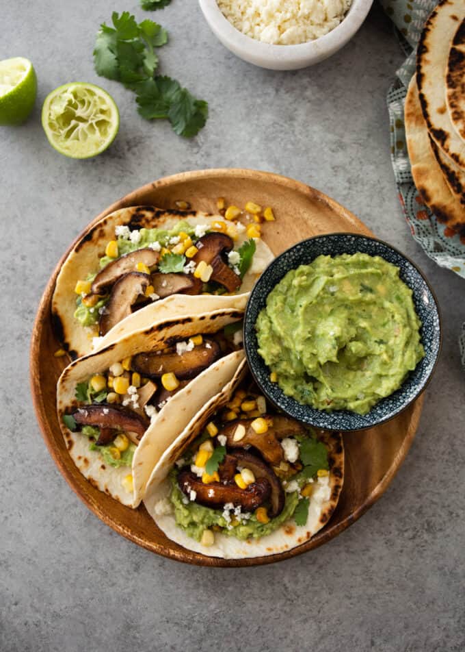 Shiitake Mushroom and Charred Corn Tacos